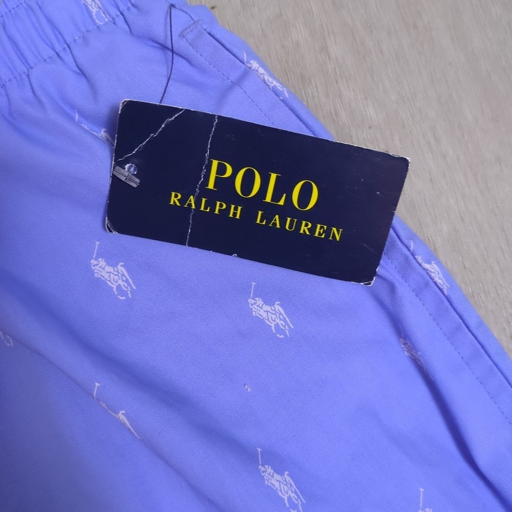Polo Ralph Lauren Pajama Pants Mens 4XLT Blue White Logo All Over Print Lounge - Picture 4 of 16